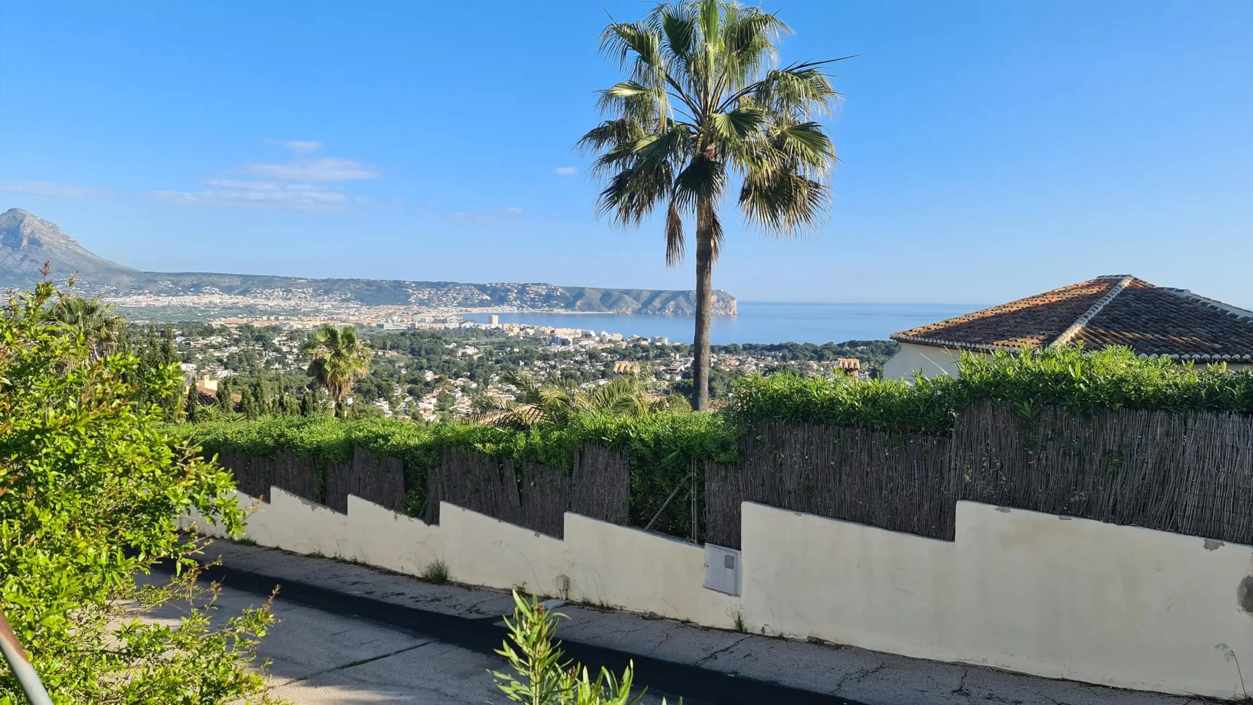 Panoramic sea view over Javea bay and Montgó mountain from Project Panorama plot